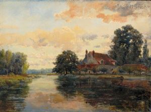Cottage On A River, Sunset