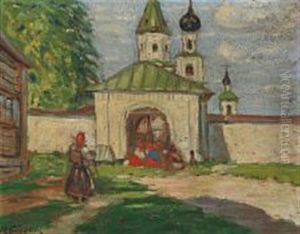 Russian Women At A Church