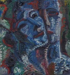 Blaue Kopfstudie