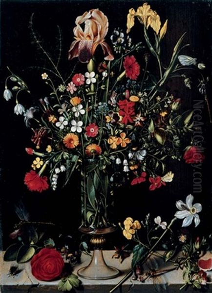 A Still Life Of Flowers In A Vase - view 1