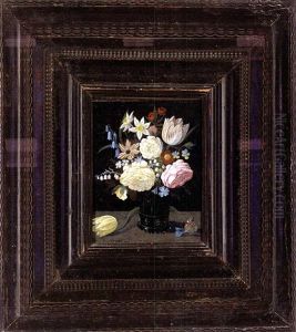Blumenstraus In Einer Glasernen Vase by Ambrosius the Younger Bosschaert