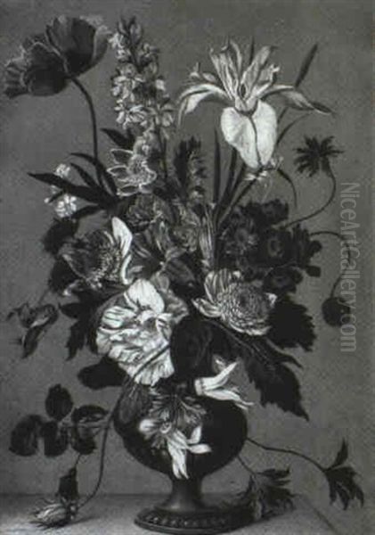 Vase De Fleurs Sur Un Entablement - view 1