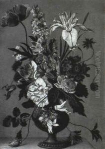 Vase De Fleurs Sur Un Entablement by Ambrosius the Younger Bosschaert