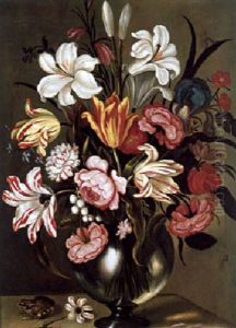 Blumenstraus Von Rosen, Tulpen, Lilien Und Anderen Bluten by Abraham Bosschaert