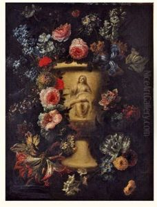 Vase De Fleurs Decore D'une Pieta Vase De Fleurs Decore D'une Pieta