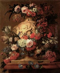 Bouquet De Fleurs (2 Works; Pair) by Jan-Baptiste Bosschaert