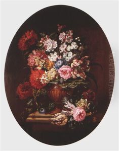 Blumenstillleben (+ Blumenstillleben Mit Papagei; Pair) by Jan-Baptiste Bosschaert