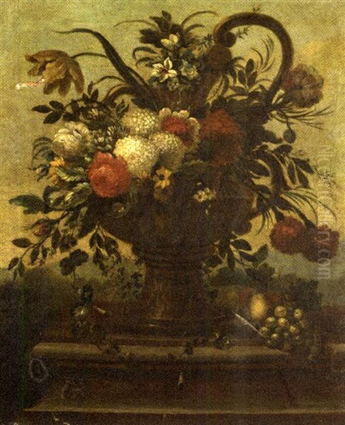 Bouquet De Fleurs Sur Un Entablement - view 1