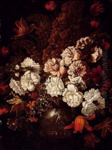 Blumenstraus Mit Paonien Und Tulpen by Jan-Baptiste Bosschaert