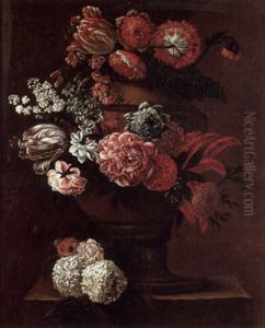A Still Life Of Flowers In A Vase by Jan-Baptiste Bosschaert