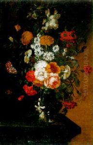 Bouquet De Fleurs Sur Un Entablement by Jan-Baptiste Bosschaert