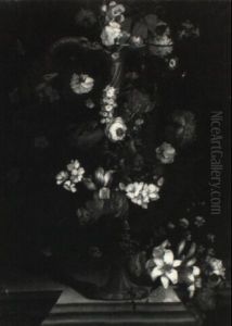 Still Life Of Flowers In Elaborately Sculpted Ewer Still Life Of Flowers In Elaborately Sculpted Ewer