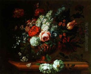 Grosser Dekorativer Blumenstrauss Mit Rosen, Schneeball,    Pfingstrose, Anemonen, Sommer-aster, Obstbluten...
