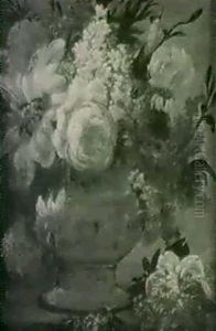 Ein Blumenstrauss In Einer Vase. by Jan-Baptiste Bosschaert