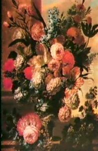 Natures Mortes Aux Vases De Fleurs Sur Un Entablement, Une Paire by Jan-Baptiste Bosschaert