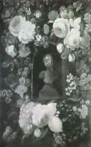 A) Swags Of Mixed Flowers                                   B) Fruit Surrounding A Niche With A Bust