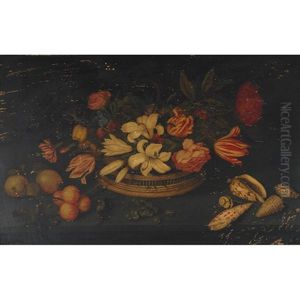 Still Life Of Lillies, Tulips, Peonies And Other Flowers by Johannes Bosschaert