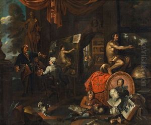 The Painter's Studio by Balthasar Van Den Bossche