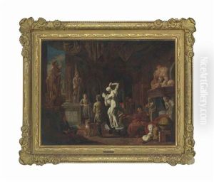A Sculptor's Studio by Balthasar Van Den Bossche