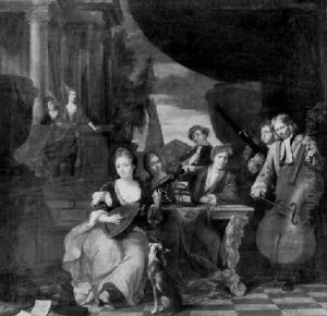A Musical Party by Balthasar Van Den Bossche
