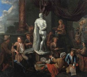 Junge K_nstler Beim Zeichnen by Balthasar Van Den Bossche