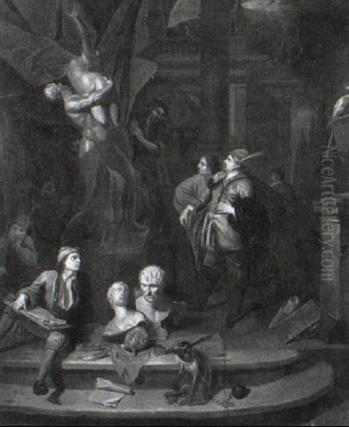 Polish Cavalier Visiting A Sculptor's Studio - view 1