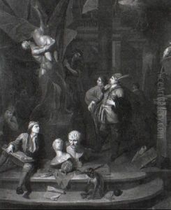 Polish Cavalier Visiting A Sculptor's Studio by Balthasar Van Den Bossche