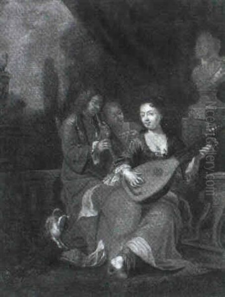 Elegant Company Making Music On A Terrace - view 1