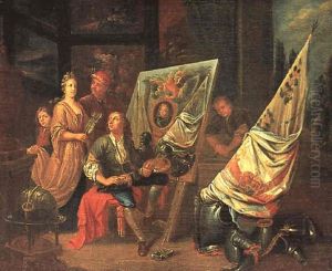Le Peintre Dans Son Atelier by Balthasar Van Den Bossche