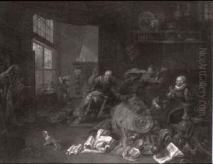 L'avare Surpris Par La Morte by Balthasar Van Den Bossche