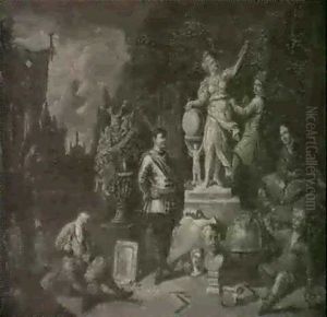 An Allegory Of Sculpture by Balthasar Van Den Bossche