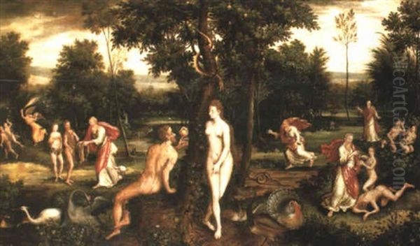 The Story Of Adam And Eve With The Temptation In The Foreground - view 1