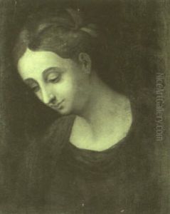 Study Of A Woman With Downcast Eyes