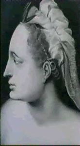Meeresgottin Mit Perlen, Lorbeer Und Schleier Im Haar by Ernst-Gotthilf Bosse