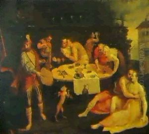 Figures Feasting At A Table In A Landscape Figures Feasting At A Table In A Landscape
