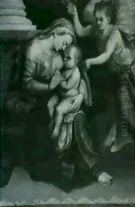 The Virgin And Child With An Angel The Virgin And Child With An Angel