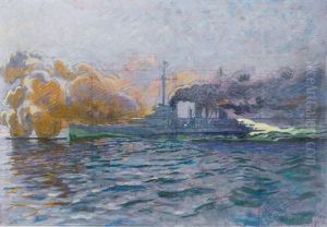 Battle Cruiser "seydlitz" Firing by Karl Boessenroth