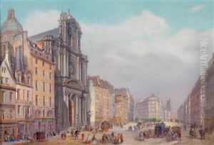 Blick Auf Die Rue Saint Antoine, Paris Blick Auf Die Rue Saint Antoine, Paris