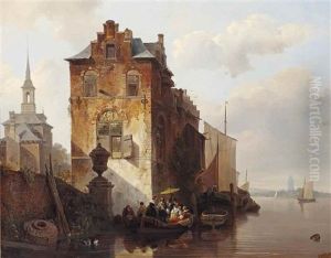 Preparing For The Boattrip Near A Tollbooth