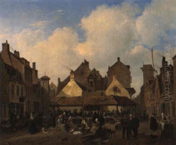 Marche Aux Poissons A Ostende - view 1