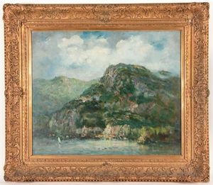 Impressionistic Landscape Of A Pond by Joseph Henry Boston