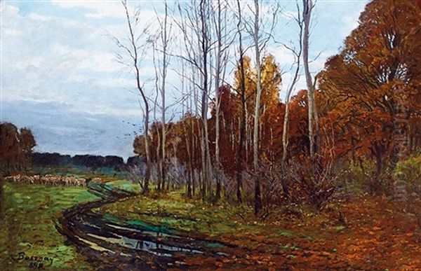 Autumn Forest With Lambs, 1898 - view 1
