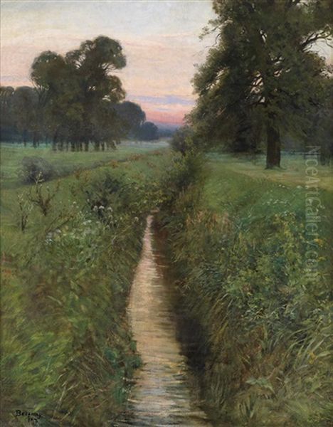 Grose Bachlandschaft Im Abendrot - view 1