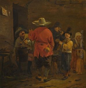 Figures Eating In An Inn by Andries Dirsksz Both