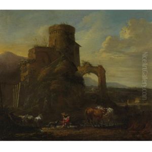 Pastoral Landscape With Ruins by Andries Dirsksz Both