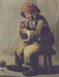 A Peasant Smoking A Pipe