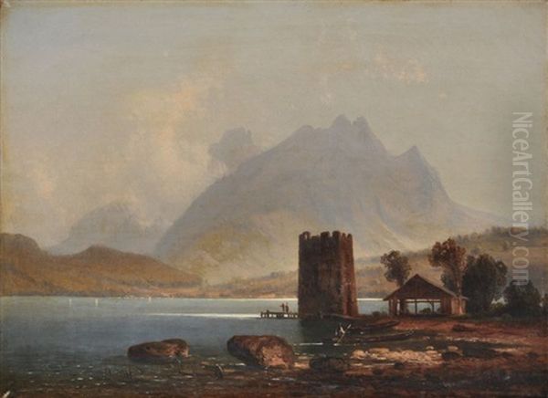 Bergige Landschaft Mit Kastell - view 1