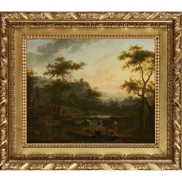 Southern Landscape With A Mausoleum And Goatherds - view 1