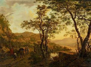 Italienische Landschaft Mit Reitern