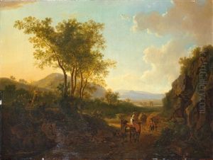 Sudliche Berglandschaft Mit Reisenden